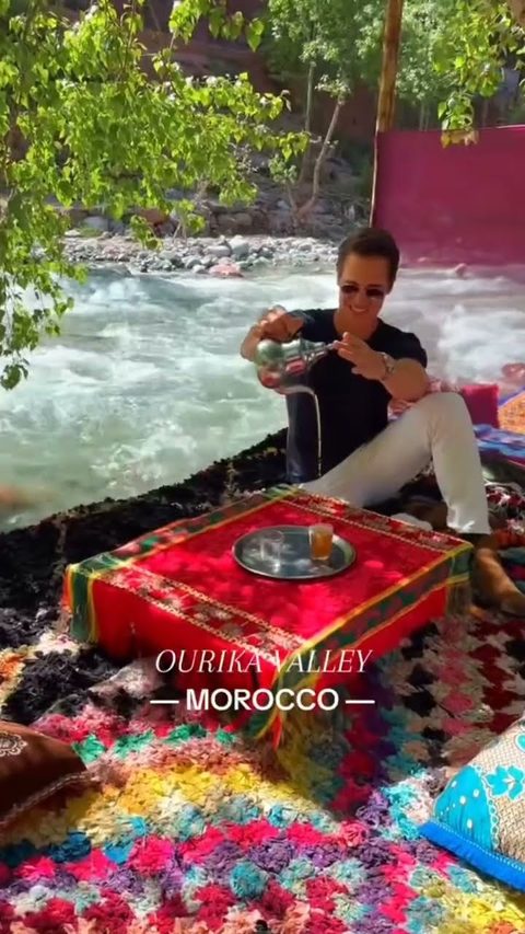 Tea by the river in the Ourika Valley
